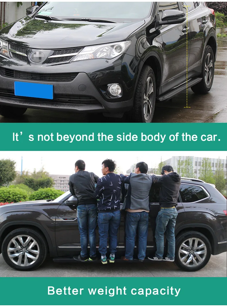Боковой шаг Беговая доска боковой бар для TOYOTA RAV4 до C-HR HIGHLANDER TUNDRA CREW CAB, высокое качество, сверхмощный