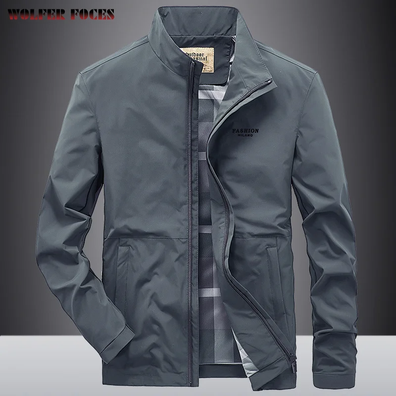 2021 Autumn The New Listing Stand Collar Jacket Men's Casual Middle-aged Business Work Clothes Dad Jacket Men Genuine Factory