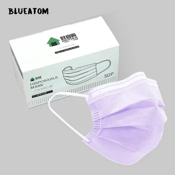 

Mouth Mask Disposable Mouth masks Purple Black Blue pink face masks Face Cover Masks Breathable masks for germ protection