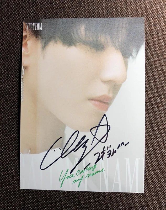 Ручной подписанный GOT7 Ким YuGyeom фото с автографом позвоните мое имя 5*7 19O