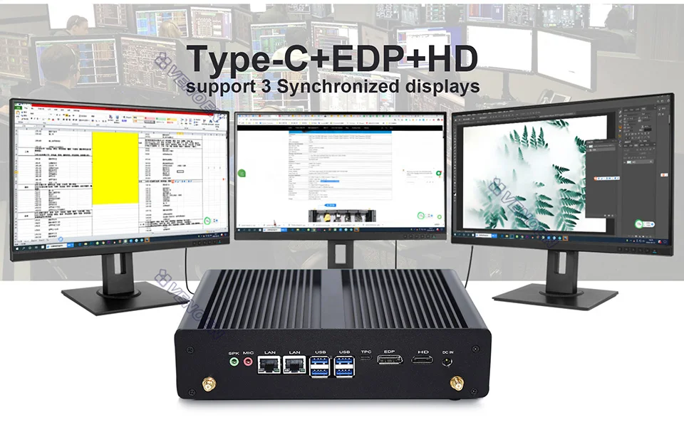 Intel 8th Gen Mini ITX PC with Core I3 8145U/I5 8265U, 3 Display Ports, HDMI, DP, Type-C, Windows 10 Pro, Linux – Rugged Office Desktop Description Image.This Product Can Be Found With The Tag Names Barebone Mini PC, Computer Office, Desktop office