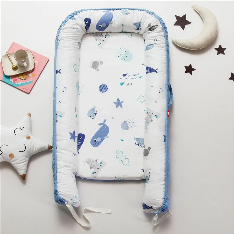 Portable bionic bed Nest Toddler Cotton Cradle Baby Bassinet Bumper Foldable Sleeper Babynest for Newborn Travel Bed Crib