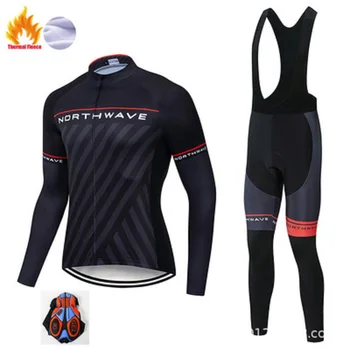 

Fleece NW cycling suit 2020 winter warm long-sleeved autumn and winter cycling suit team suit racing suit