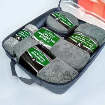 

9PCS Car Cleaning Kit Polishing Waxing Tool Soft External Internal Microfiber Cleaning Tools Car Tire Brush