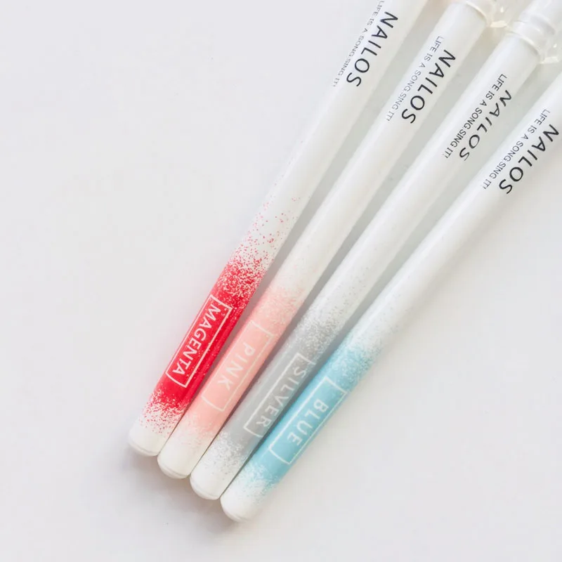 

3PC Candy Gradient Gel Pen Rollerball Pen Student Stationery School Office Supply 0.38mm Black Ink