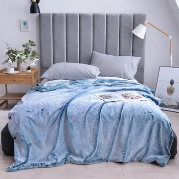 

Fleece Winter Blanket Weighted Soft Rabbit Velvet Wearable Throw Blankets For Beds Aircraft Sofa Use Office Towel Travel Plaids