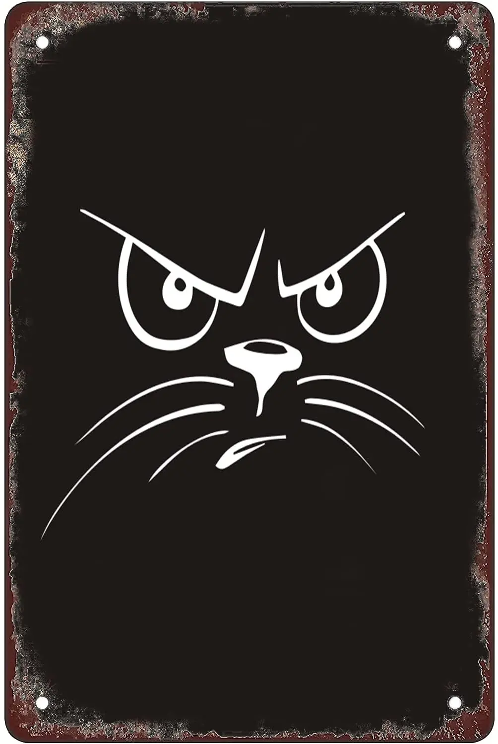 

Rosefinch Stone Angry cat Expression Retro Metal Sheet Signs, Wall Decoration of Bars, Restaurants,Garage, Home,cafes and Bars,