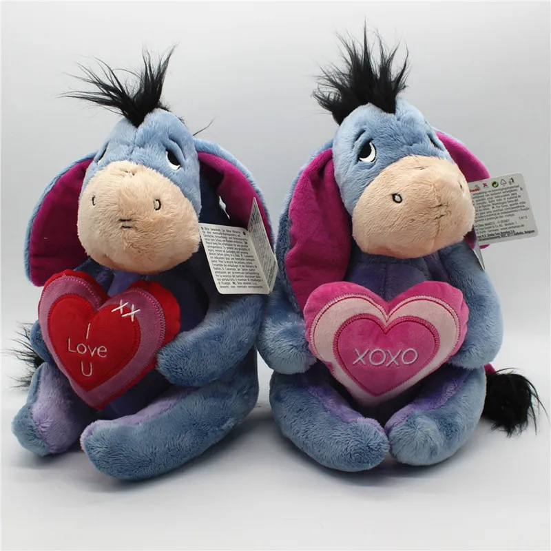 1pcs 30cm=11.8inch Original Eeyore Donkey plush soft doll Eeyore with I