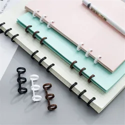 Classeurs de livres en plastique, 2 pièces, 3 anneaux de calendrier à feuilles mobiles, anneaux de cercle, bricolage d'albums, cerceaux de reliure pour carnet de notes, porte clés 
