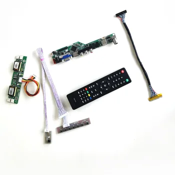 

For LM170E01-G5/A6 HDMI VGA USB AV RF LVDS 4CCFL 30Pin T.V56 drive card board keyboard+Remote+Inverter LCD panel monitor DIY kit