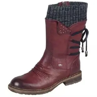 2021 Women Winter Mid-Calf Boots Flock Winter Shoes Ladies Fashion Snow Boots Shoes Thigh High Suede Warm Botas Boots Women 