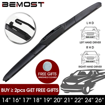 

Car Wiper Blade Universal U Hook Type 14"16"17"18"19"20"21"22"24"26" Windscreen Windshield Rubber Hybrid Auto Accessories Wipers