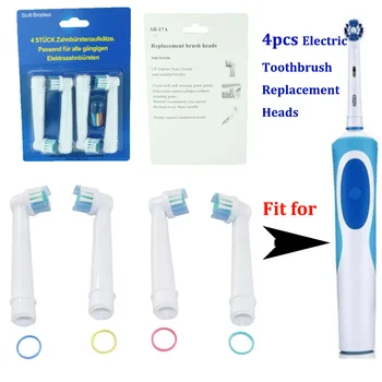 

4pcs Electric Toothbrush Replacement Heads For Oral B Braun Models Series