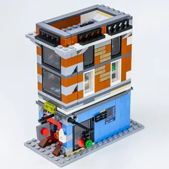 

City Street View Construction toys Fire Station Headquarters Building Blocks Architecture Houses Model Bricks Kids Assembly Toys