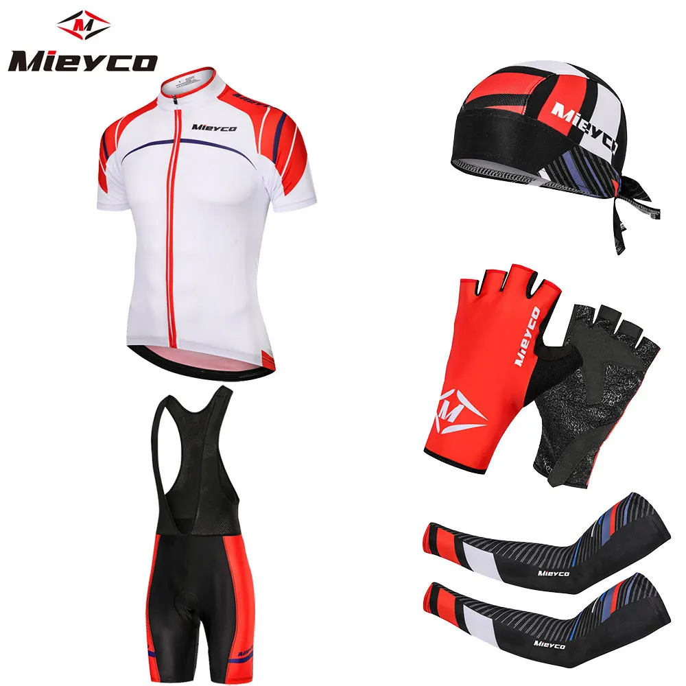 Mieyco красный Летний большой комплект для велоспорта 100% полиэстер MTB велосипедная