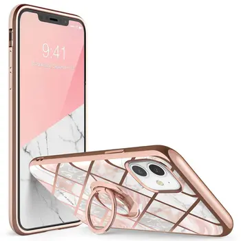 

For iphone 11 Case (2019) i-Blason Cosmo Snap Slim Marble Cover with Built-in Rotatable Ring Holder Kickstand Support Car Mount