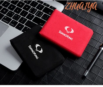 

Best selling Car driving document package license holster two-in-one ID folder For Ssangyong Logo Kyron Korando Rexton