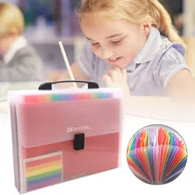 Файловый менеджер 26 карманов Ручка Портативный Расширяемый А4 аккордеон файл органайзер для Бизнес офиса студента# CW