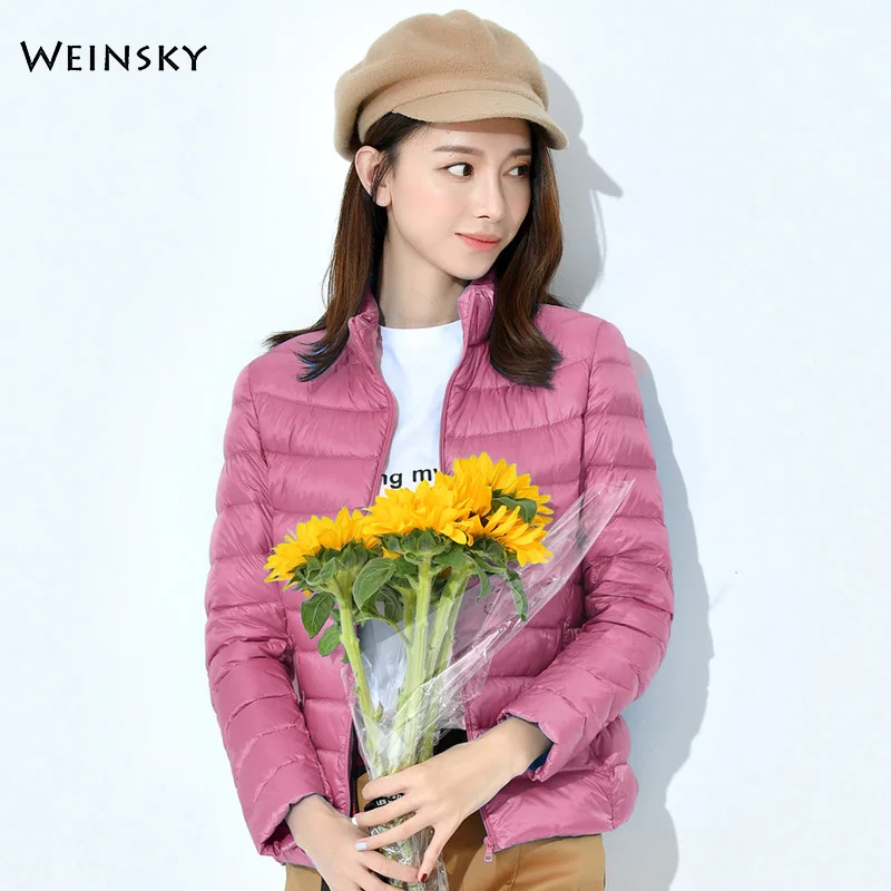 Koop Winter Vrouwen Ultralight Dunne Down Jas White Duck Down Jassen Lange Mouwen Warme Jas Parka Vrouwelijke Draagbare Uitloper