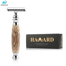 HAWARD Razor Natural Bamboo Handle Men's Shaver Double-edged Safety Razor More Environmentally Friendly Free 10 Shaving Blades