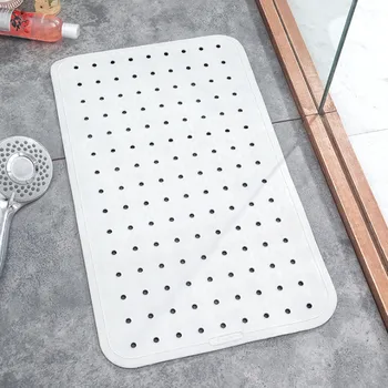 

Friendly Tasteless PVC White Rubber Hotel Bathroom Non-slip Mat Shower Room Bath Mat Toilet Suction Cup Foot Pad