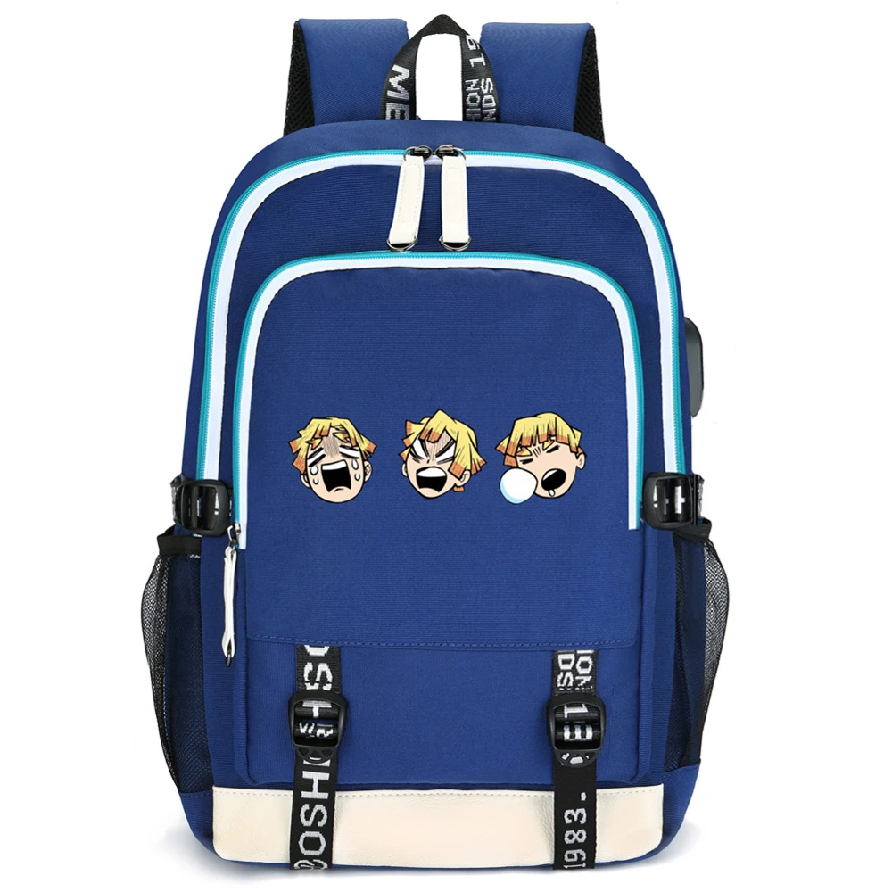 Demon Slayer аниме Bookbag Оксфорд школьные сумки большой емкости путешествия рюкзак Kamado Tanjirou USB ноутбук рюкзак для женщин Rugzak