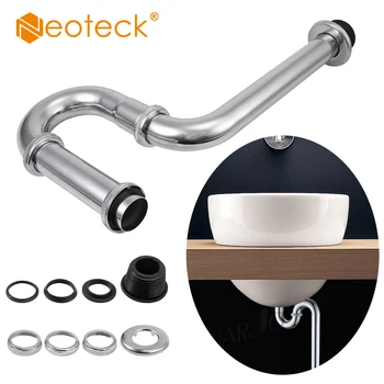 

Neoteck Stainless Steel Tube Siphon For Bathroom Faucet Sink Drains Accessories