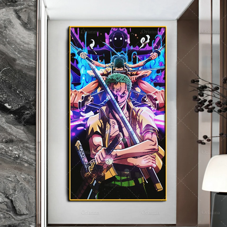 Waliicorners Anime Poster One Piece Roronoa Zoro Wall Art Modular Pictures For Corridor Bedroom Decoration Home 7 H5a5baf25b0fe4642b8b5a9cac6da1bf57
