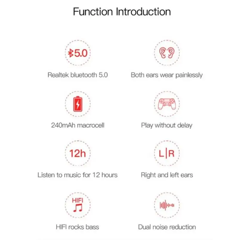 Q9S Earphone Bluetooth Wireless Ear-mounted Headset High-power Button Waterproof Earbuds Sports HIFI Sound 9D Earhook Headphone (1)