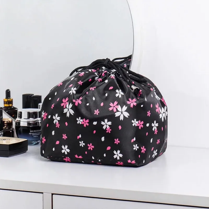 Portable Large-Capacity Makeup Bag Waterproof Travel Buggy Bag Drawstring  Multi-Function Lazy Makeup Organizer Bag