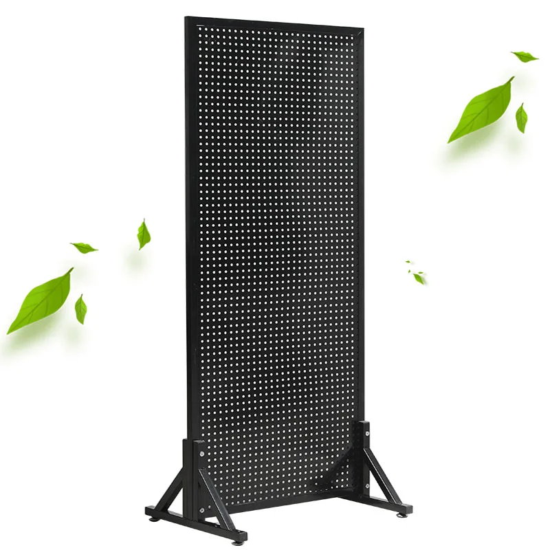 60x120cm Round hole metal pegboard rack panel shelf organizer goods shelves floor stands 1PCS storage rack desktop storage rack