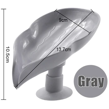 Leaf Shape สบู่สบู่ผู้ถืออุปกรณ์ห้องน้ำดูดถ้วยจานสบู่ถาดจานสบู่ห้องน้ำสบู่คอนเทนเนอร์ 8