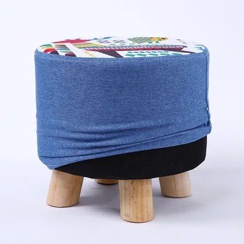 

Solid wood small stool for shoes stool fashion living room tea table sofa stool children sitting pier cloth small household