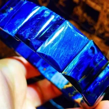 

Genuine Natural Blue Pietersite Stretch Bracelet 18.4*12.6*7mm Gemstone Rectangle Beads Cat Eye From Namibia AAAAAA