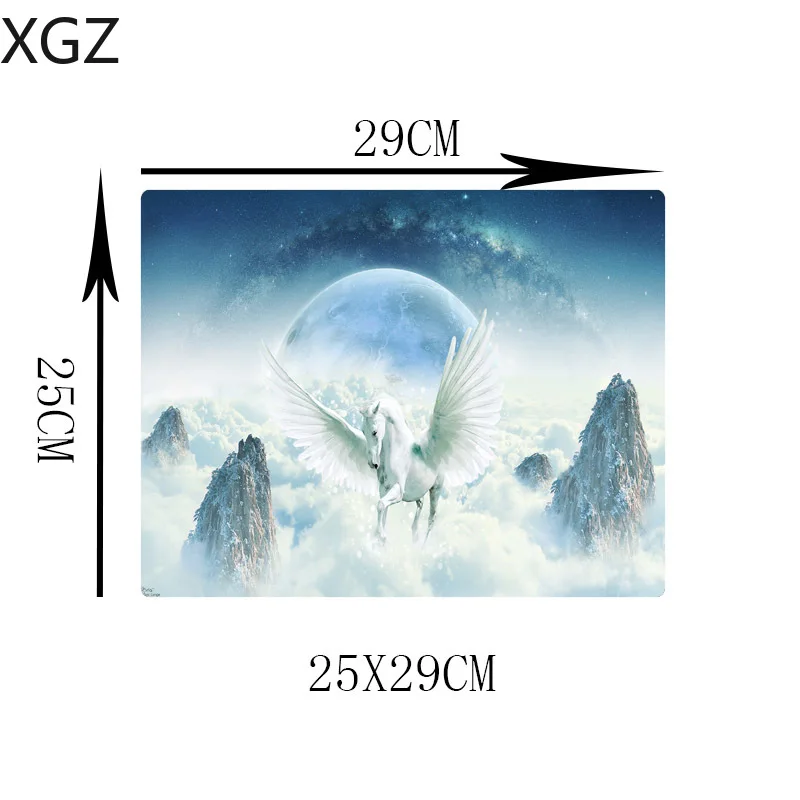 XGZ коврик для мыши Fantasy Planet White Horse, игровой коврик для клавиатуры, ПК, компьютера, планшета, аниме, мышь, сделай сам, 90x40/60x30