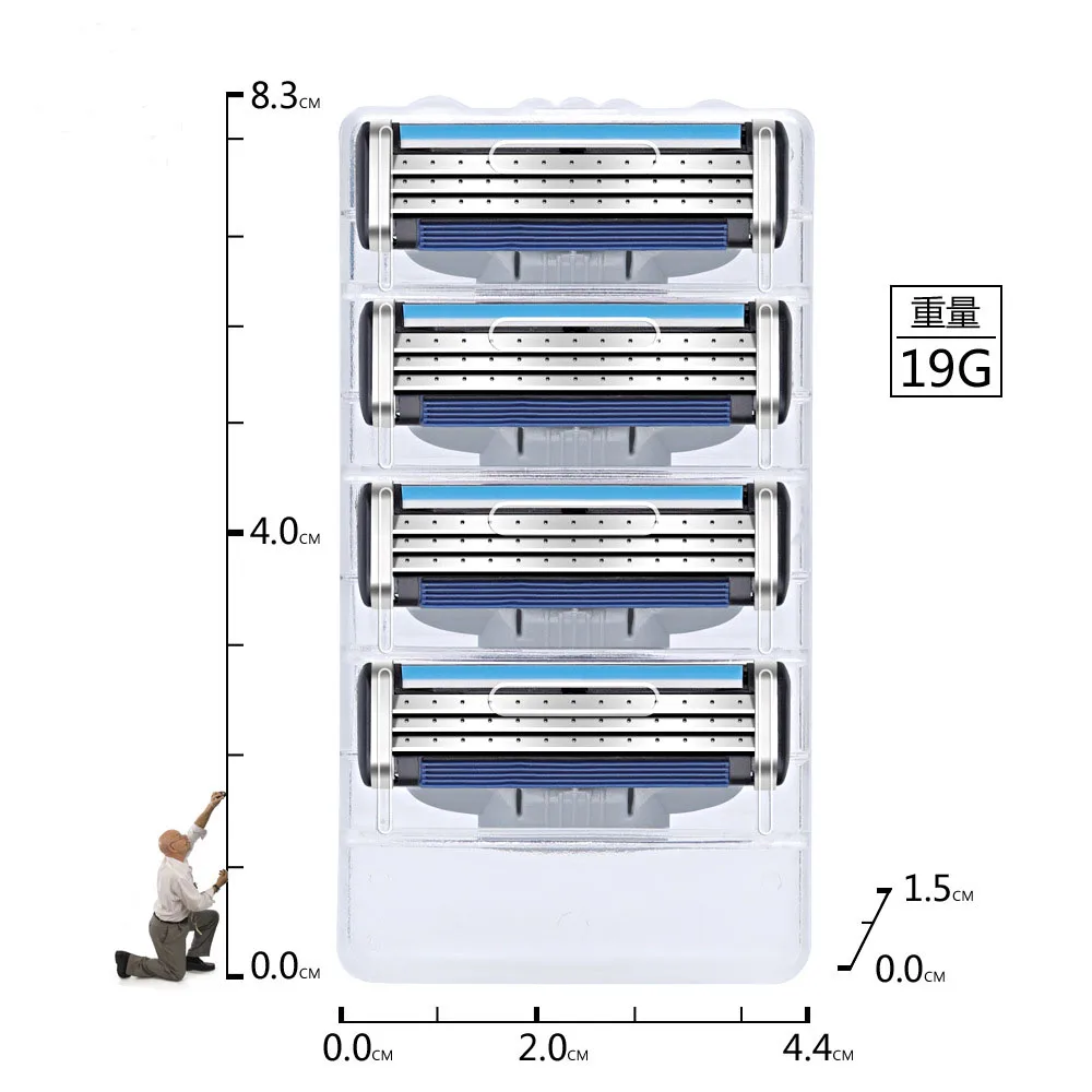 GLPP4Pcs/лот Mach 3 слоя бритва bic кассеты для жен картриджи ручная бритва лезвия для бритья