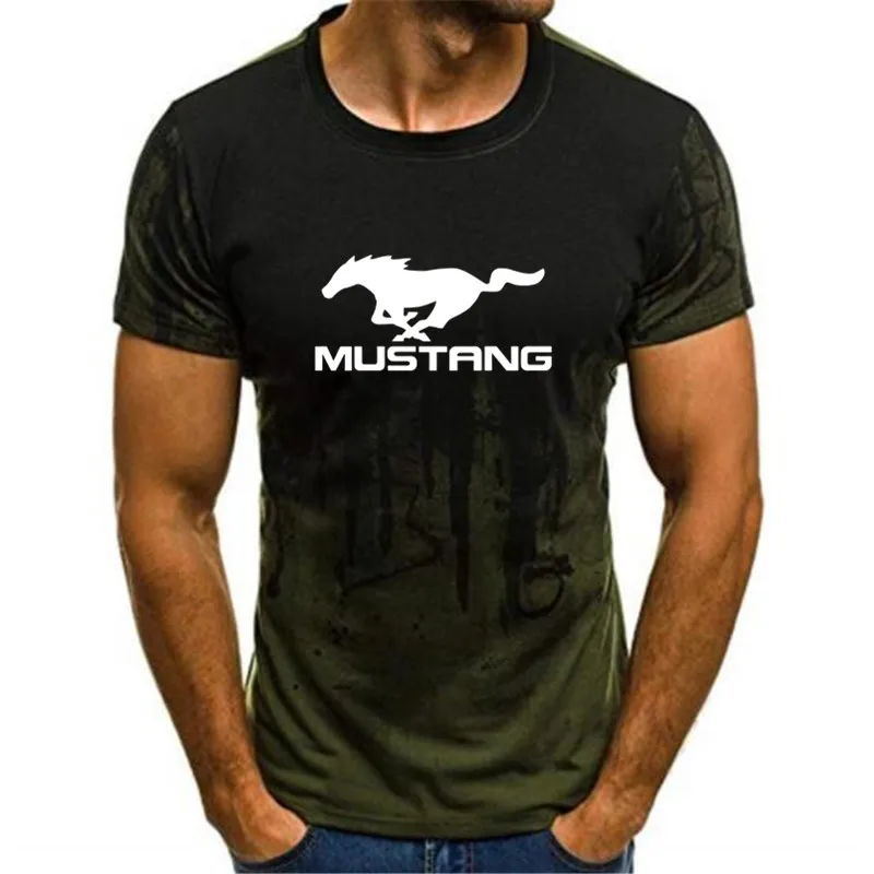 Новинка, летняя Стильная мужская футболка, модная футболка Ford Mustang, Ford Mustang& casual, Мужская футболка с принтом