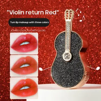 

1PC Violin Black Diamond Three-color Lipstick Matte Mist Long-lasting Moisturizing Don't Take Off Makeup Lipstick Cosmetic TSLM1