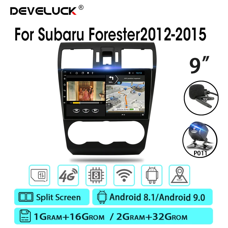

Android 9.0 Car Radio For Subaru Forester XV WRX 2012-2015 2 Din Multimedia Player GPS Navigaion 2G+32G DSP RDS Split Screen