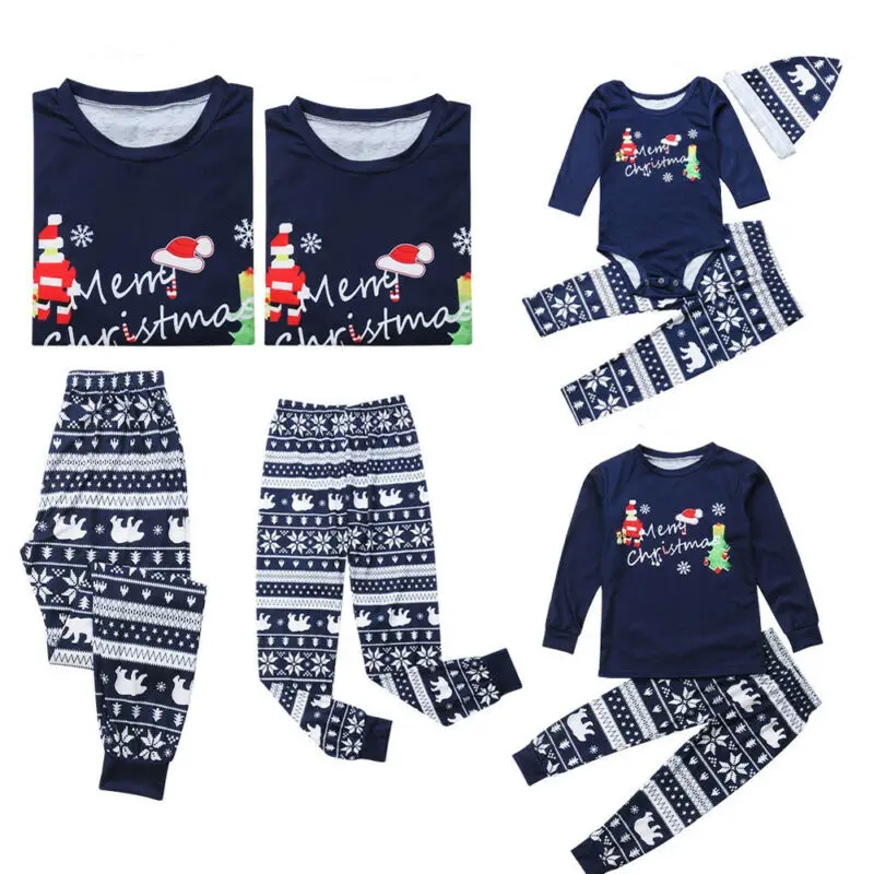 Семейные комплекты рождественские пижамы "деревья" комплекты Для женщин пижамы для маленьких детей, одежда для сна, комплект из 2 предметов