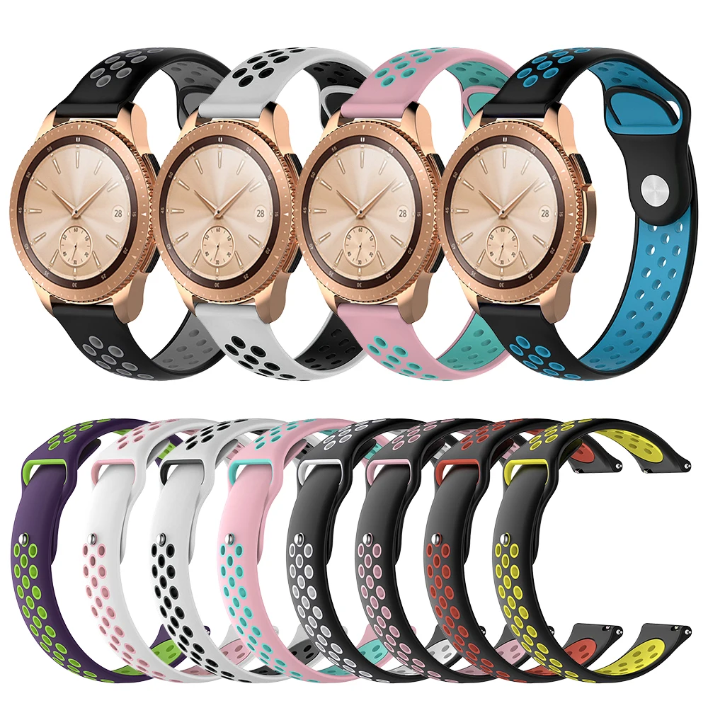 

For Samsung Gear S3/galaxy Watch 46mm /Gear2 R380/ Gear2 Neo R381/ Live R382 Two-color Casual Strap Wristband Replacement