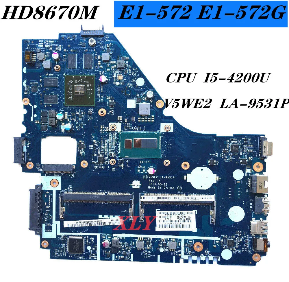 E1-572G материнская плата для Acer E1-572 V5-561G V5WE2 LA-9531P I5-4200 Процессор HD8670M GPU Тесты работы