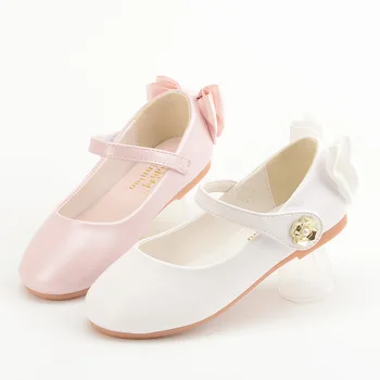 

Girls flat shoes cute casual wild round head princess shoes breathable comfortable leather shoes