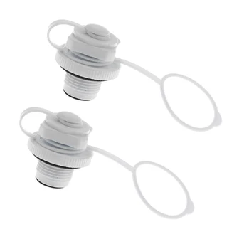 

2Pcs White Air Valve Cap,2 in 1 Airbed Valve Screw for Inflatable, Airbed, Kayak, Fishing Boats