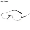 Retro Anti-Blue Light Reading Glasses Oval Design Half Frame Hyperopia Eyeglasses Round Glasses Men Women Flexible Frame +3.5+4 1