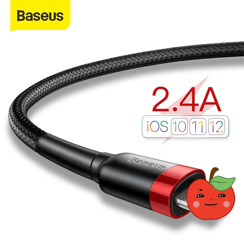 Baseus Usb Cable Iphone 14 13 12 11 Pro Xs Max X Xr 8 7 Plus 2.4a Fast  Charging - Mobile Phone Cables - Aliexpress