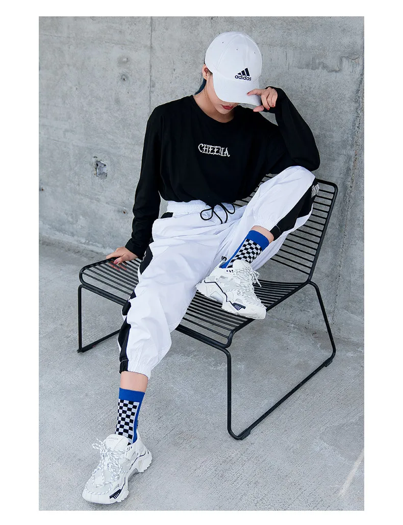 Корея Funky Checkerboard Harajuku тренд весенние носки унисекс геометрические клетчатые носки мужские Хип Хоп Хлопок Уличная новинка носки