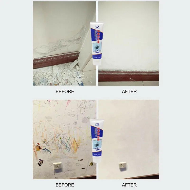 Универсальная мазь для ремонта стен, затирка, декоративный герметик для стен, водостойкая гипсовая латексная краска, крем для ремонта трещин, 250 г