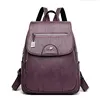 5 Color Women Soft Leather Backpacks Vintage Female Shoulder Bags Sac a Dos Casual Travel Ladies Bagpack Mochilas School Bags ► Photo 2/6