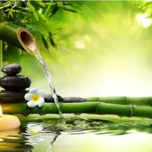 3d обои зеленый свежий лес поток воды HD ТВ фон украшение стены Настенные обои красивые пейзажи обои